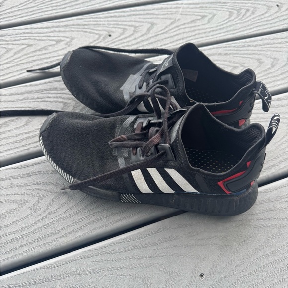 Adidas NMD R1 Black White Red Blue Sneakers Men’s Size 12 main image 5